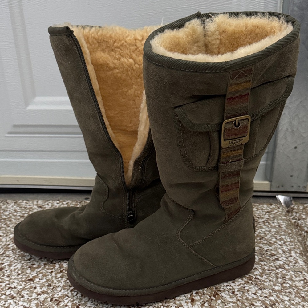 UGG Olive Green Shearling Boots